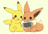 pikachu and eevee Blank Meme Template