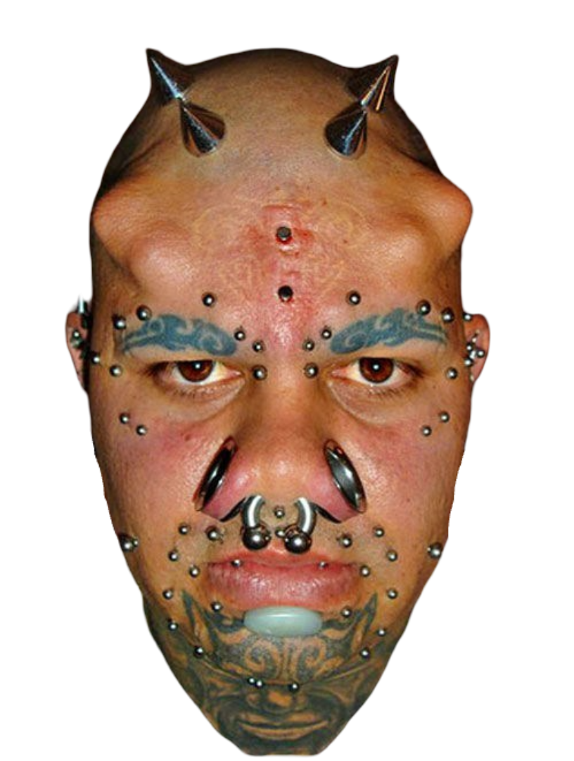 Tattoo face guy Blank Meme Template
