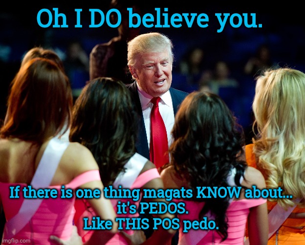 Oh I DO believe you. If there is one thing magats KNOW about... 
it's PEDOS.
Like THIS POS pedo. | made w/ Imgflip meme maker