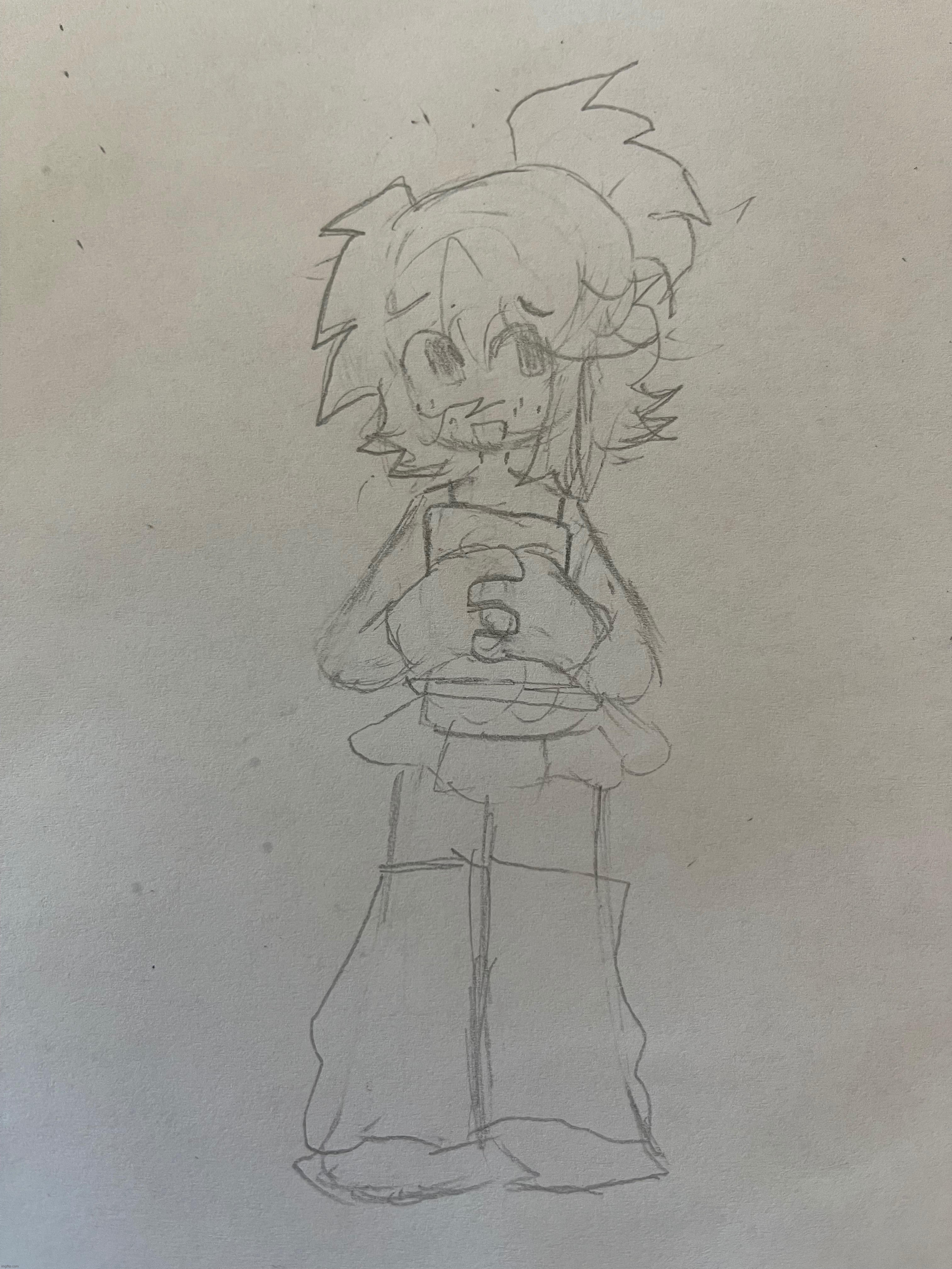 ok so this was the sketch for the drawing I did yesterday | made w/ Imgflip meme maker