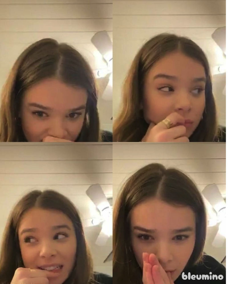 High Quality Hailee Steinfeld Trying Not To React Blank Meme Template
