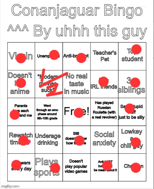 rare w bingo | image tagged in conanjaguar bingo | made w/ Imgflip meme maker