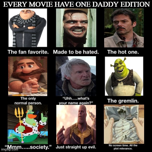 every movie have one daddy edition | EVERY MOVIE HAVE ONE DADDY EDITION | image tagged in every movie have one,daddy,grave of the fireflies,here's johnny,cinema,founding fathers | made w/ Imgflip meme maker