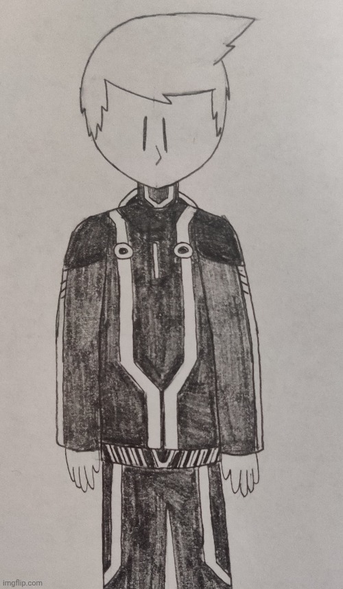 So I just rewatched Tron Legacy (peak movie btw), and I made a sketch of James in a tron-like outfit | made w/ Imgflip meme maker