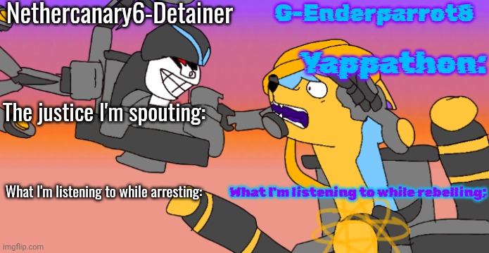 High Quality Nethercanary and Enderparrot announcement Blank Meme Template