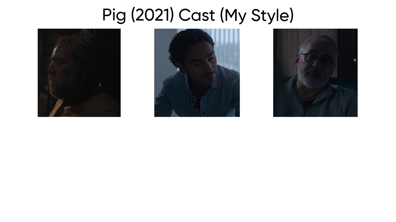 Pig (2021) Cast (My Style) Blank Meme Template