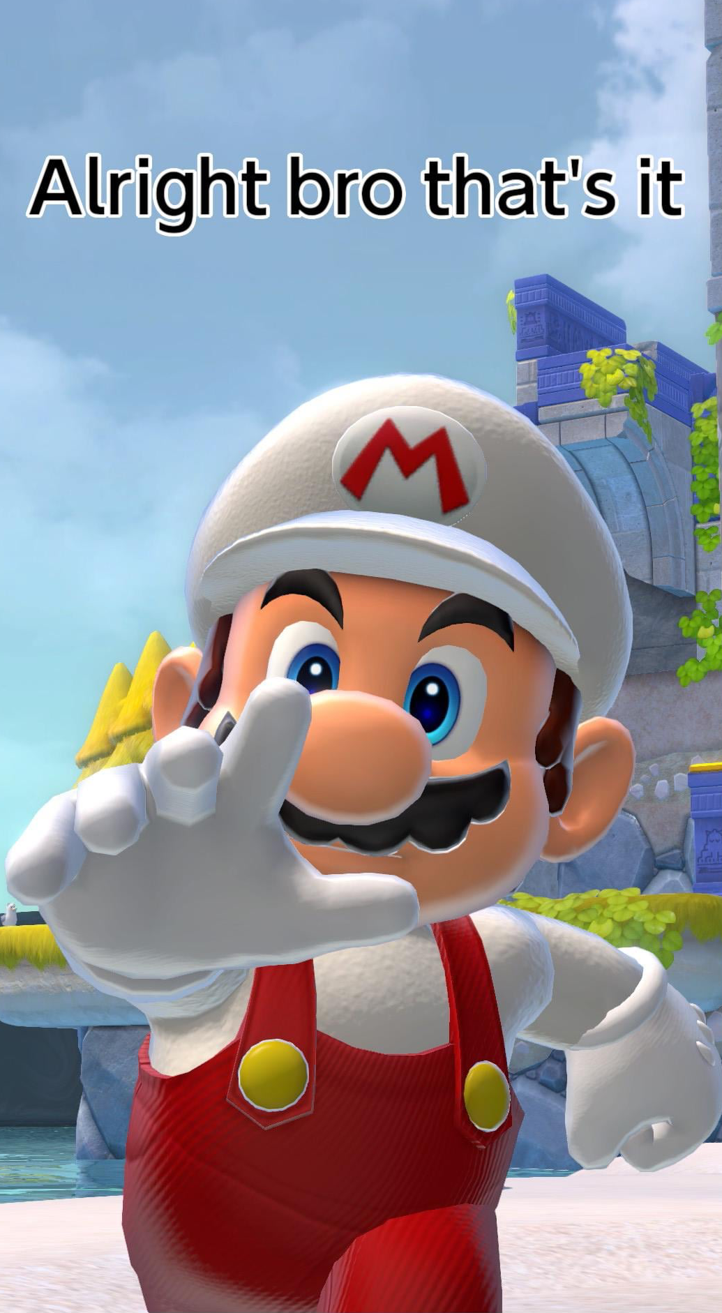 Mario reaching for you Blank Meme Template