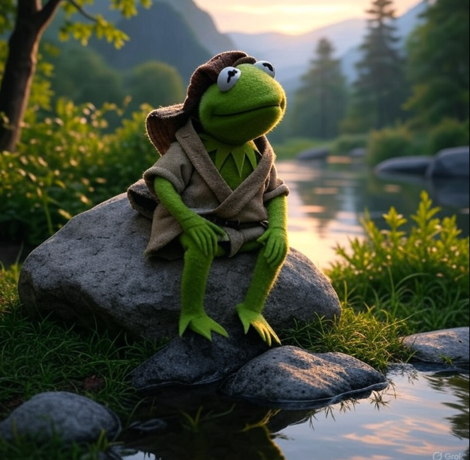 Kermit the Hermit Blank Meme Template