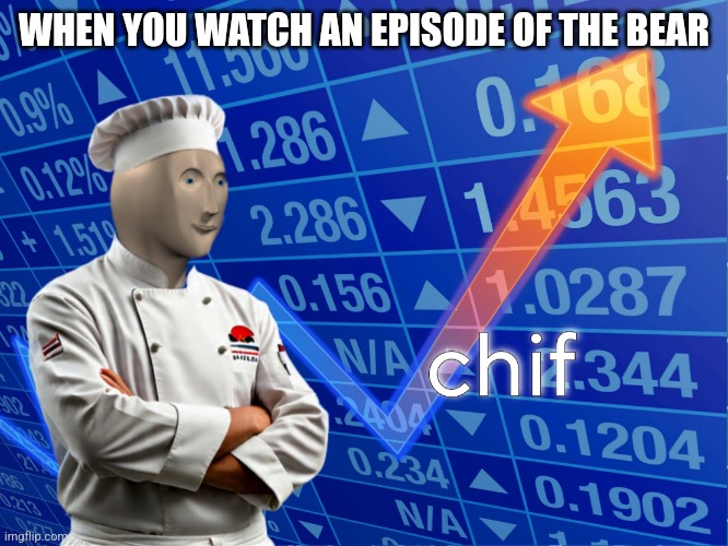 Yes Chef, Thank You Chef! | WHEN YOU WATCH AN EPISODE OF THE BEAR | image tagged in chif,chef,the bear,memes,culinary,funny | made w/ Imgflip meme maker