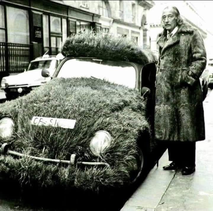 Salvador Dali Car Blank Meme Template