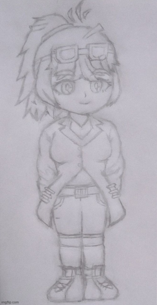 Smol Scarlett 80% finished, but I have problems with coloring skin part (When I try to color skin, it ruins the art idk why) | image tagged in rapturous d scarlett,scarlett,goober,smol,drawing | made w/ Imgflip meme maker