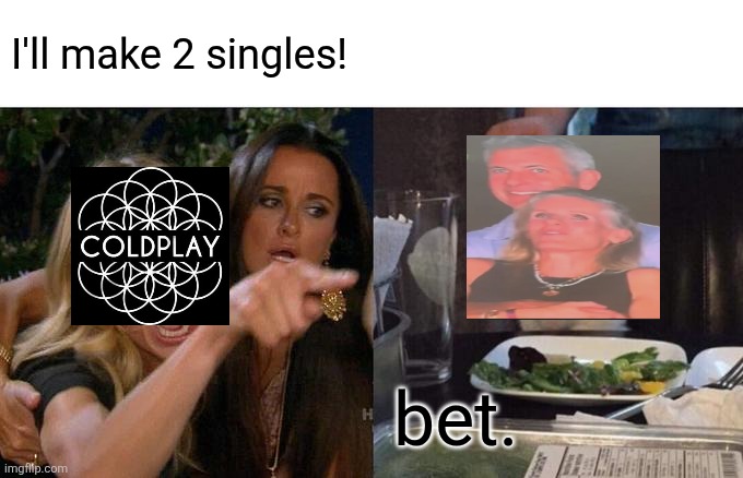 On today's Current events | I'll make 2 singles! bet. | image tagged in memes,woman yelling at cat,cheating,rock concert,scandal | made w/ Imgflip meme maker