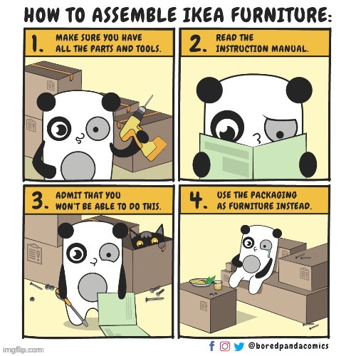It’s always good to have a backup plan… | image tagged in comics,bored panda,ikea | made w/ Imgflip meme maker