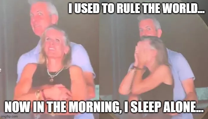 redhanded | I USED TO RULE THE WORLD... NOW IN THE MORNING, I SLEEP ALONE... | image tagged in cheating husband,coldplay,ceo | made w/ Imgflip meme maker