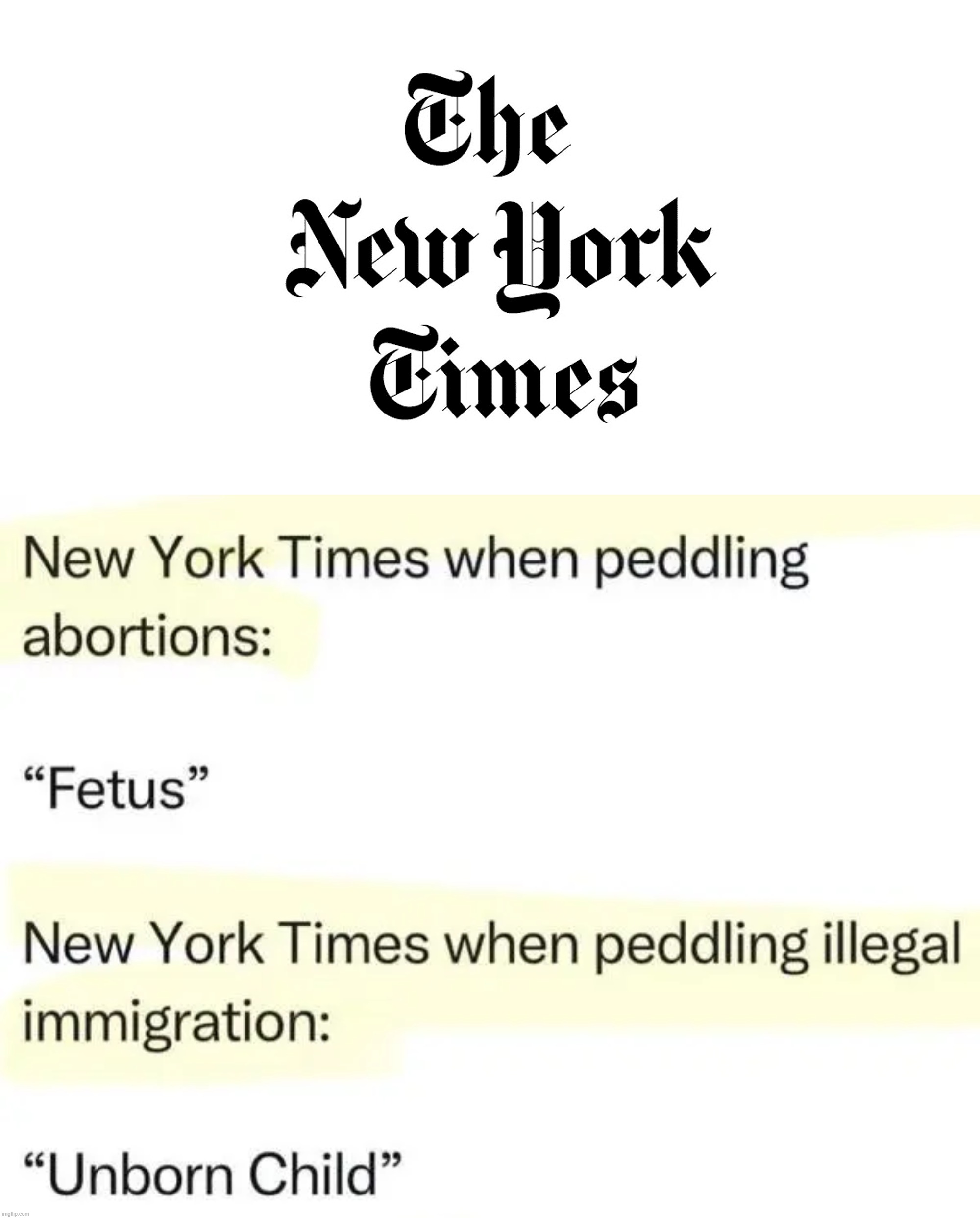 A baby is a baby from conception | image tagged in ny times,politics | made w/ Imgflip meme maker