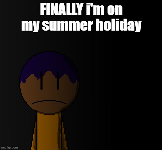 brother | FINALLY i'm on my summer holiday | image tagged in brother | made w/ Imgflip meme maker