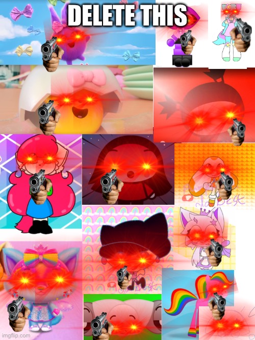 Purple Cat & Friends Delete This Meme | DELETE THIS | image tagged in funny memes | made w/ Imgflip meme maker