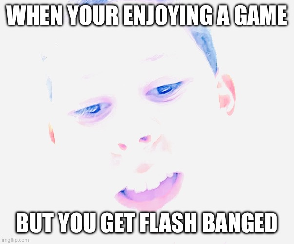 FLASHBANG | WHEN YOUR ENJOYING A GAME; BUT YOU GET FLASH BANGED | image tagged in flashbang,memes | made w/ Imgflip meme maker