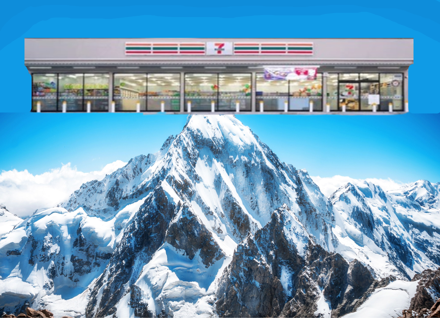 7-eleven on mountain Blank Meme Template