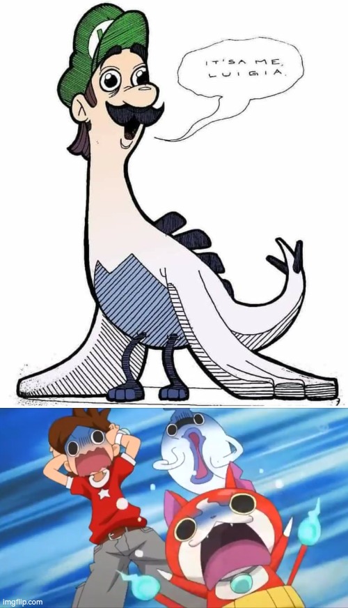 Now THIS is Nightmare! | image tagged in luigi,pokemon | made w/ Imgflip meme maker