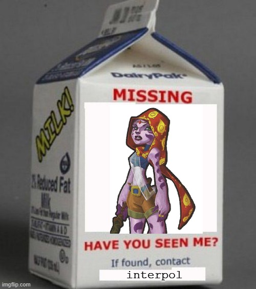 Neyla | interpol | image tagged in milk carton,sly cooper,sly 2,playstation,ps2,constable neyla | made w/ Imgflip meme maker