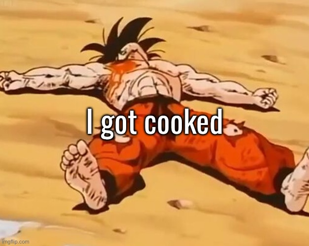 What kind pf pendulum uses a fucking spring? | I got cooked | image tagged in dead goku he is ded | made w/ Imgflip meme maker
