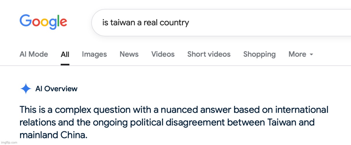 IMHO Taiwan is the real China | made w/ Imgflip meme maker