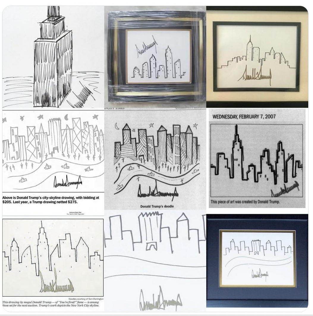 Trump's Art Gallery - doodle is as doodle does. Blank Meme Template
