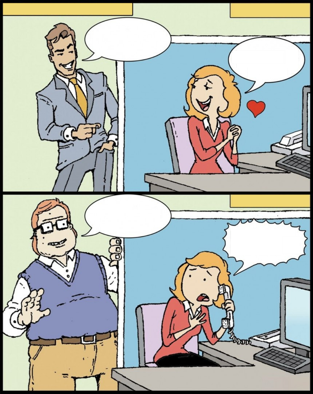 Hello Human Resources All Text Removed Blank Meme Template