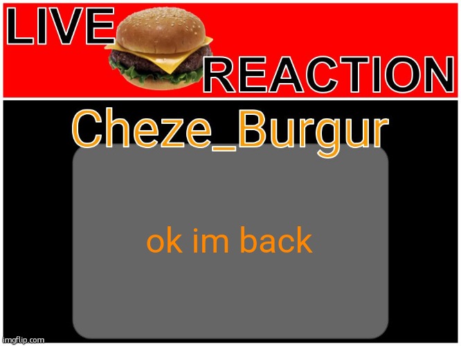 did i miss anything | ok im back | image tagged in cheze reworked/revamped temp | made w/ Imgflip meme maker