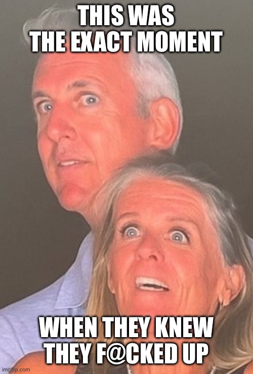 CEO oops | THIS WAS THE EXACT MOMENT; WHEN THEY KNEW THEY F@CKED UP | image tagged in coldplay,kiss cam,ceo,cheating,husband | made w/ Imgflip meme maker