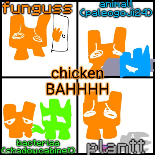 the 4-way temp | chicken BAHHHH | image tagged in the 4-way temp | made w/ Imgflip meme maker