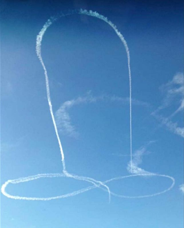 US Navy Sky writing Blank Meme Template