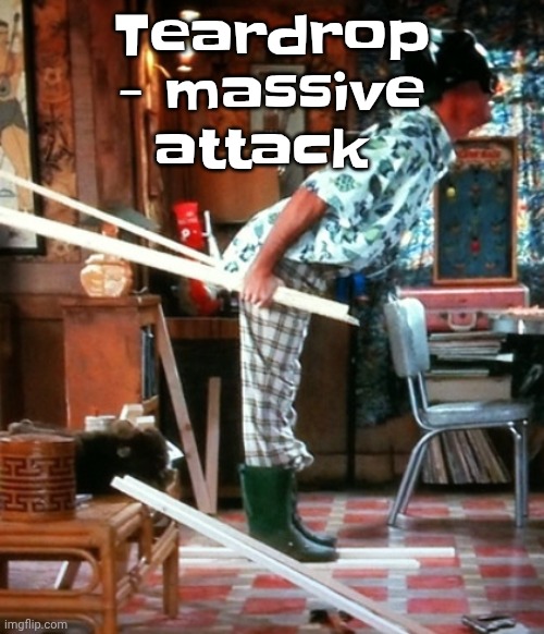 Skiing | Teardrop - massive attack | image tagged in skiing | made w/ Imgflip meme maker