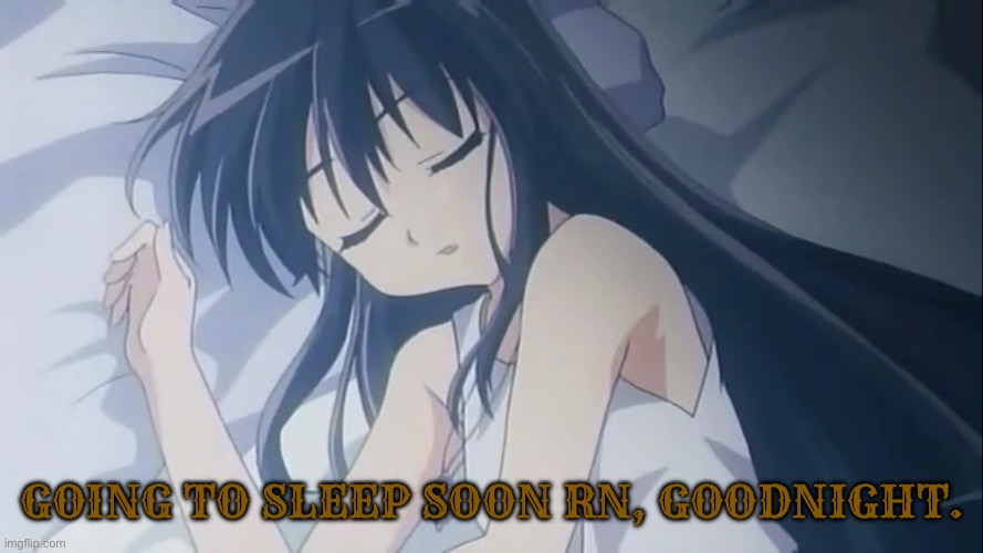 Shana No Shakugan | GOING TO SLEEP SOON RN, GOODNIGHT. | image tagged in goodnight,cute,sleep,anime | made w/ Imgflip meme maker