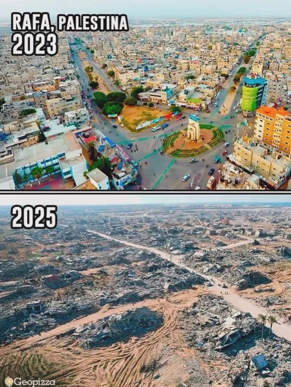 Gaza Before and After Blank Meme Template