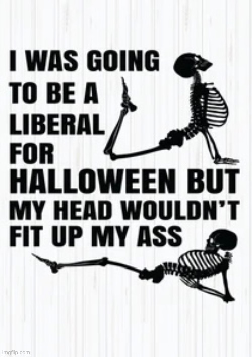 Halloween Liberal | image tagged in liberal privilege,head up ass,halloween costume,liberals,duhhh dumbass,brainwashed | made w/ Imgflip meme maker