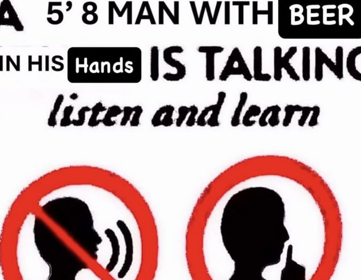 man with beer is talking Blank Meme Template