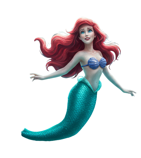 redhead mermaid Blank Meme Template