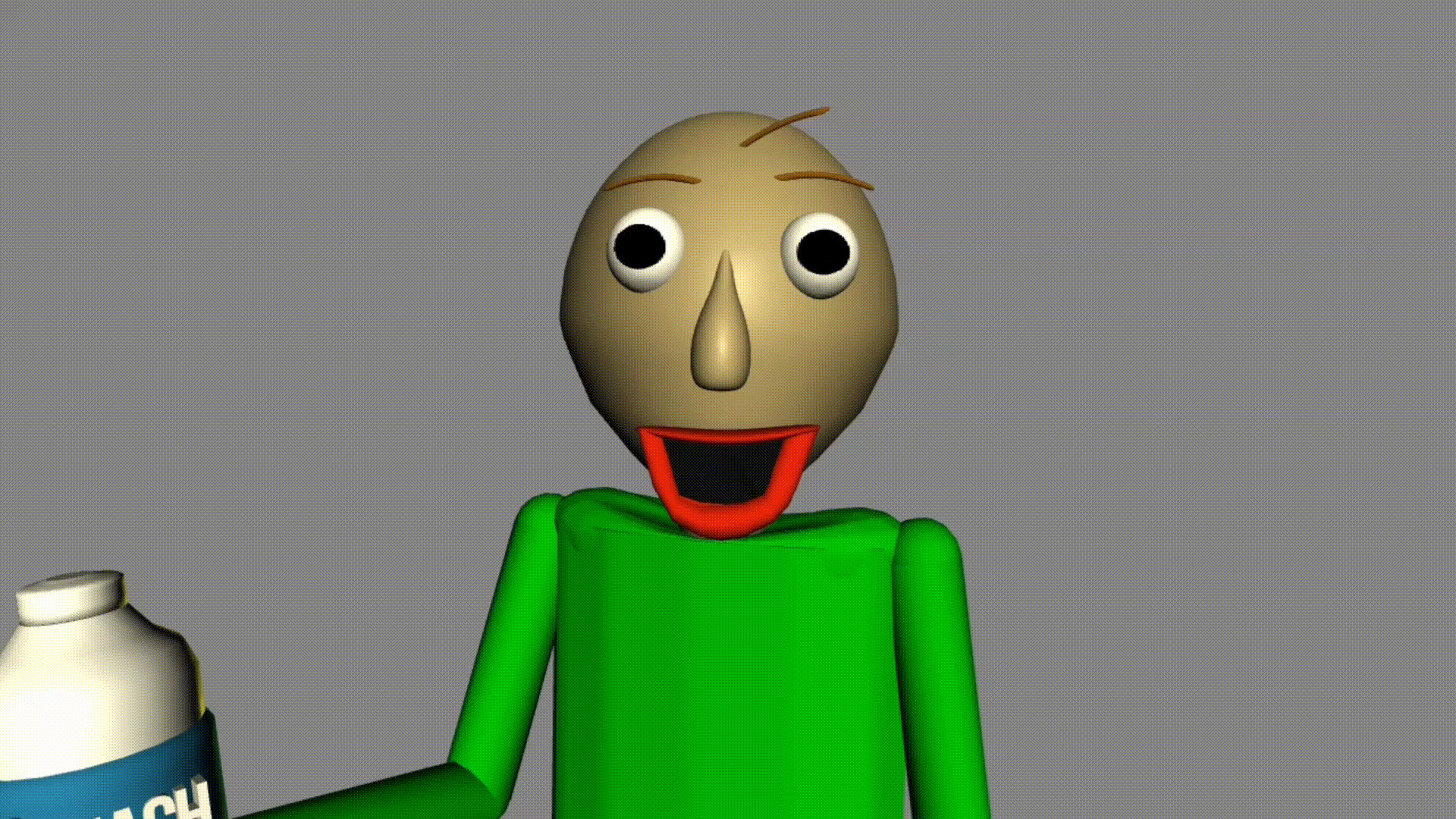 Baldi bleaching his eyes Blank Meme Template