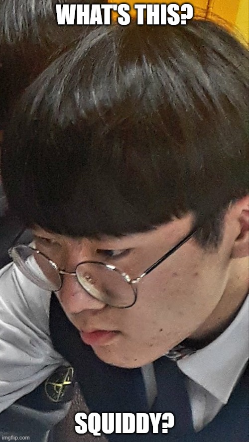 JIN | WHAT'S THIS? SQUIDDY? | image tagged in jin | made w/ Imgflip meme maker