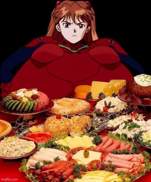 image tagged in bigback,asuka langley soryu,evangelion | made w/ Imgflip meme maker