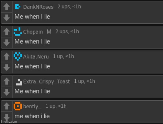 Me when I lie | image tagged in me when i lie | made w/ Imgflip meme maker