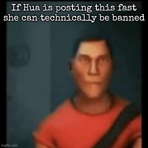 Disappointed Scout | If Hua is posting this fast she can technically be banned | image tagged in disappointed scout,msmg | made w/ Imgflip meme maker