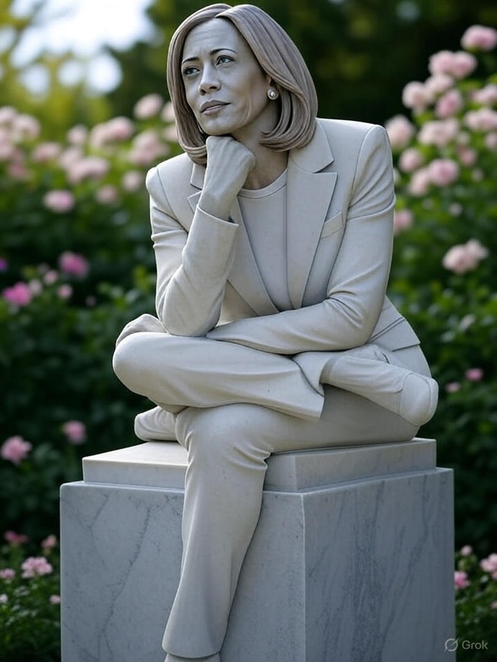 Kamala Harris thinker Blank Meme Template