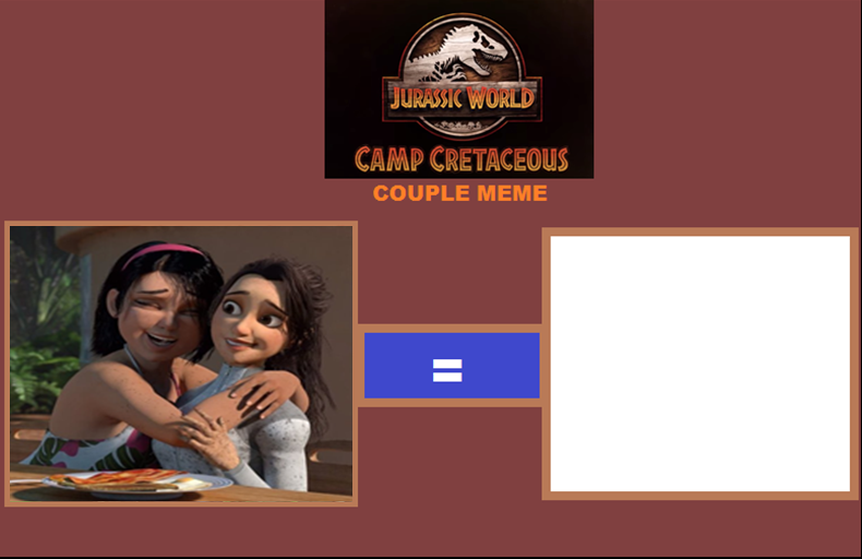 Camp Cretaceous Samina Couple Meme Blank Meme Template