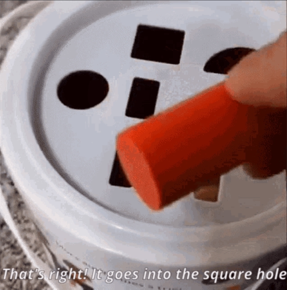 That's right, the square hole Blank Meme Template