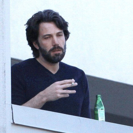 sad guy smoking Blank Meme Template