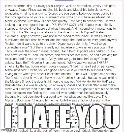 I HATE YOU | made w/ Imgflip meme maker