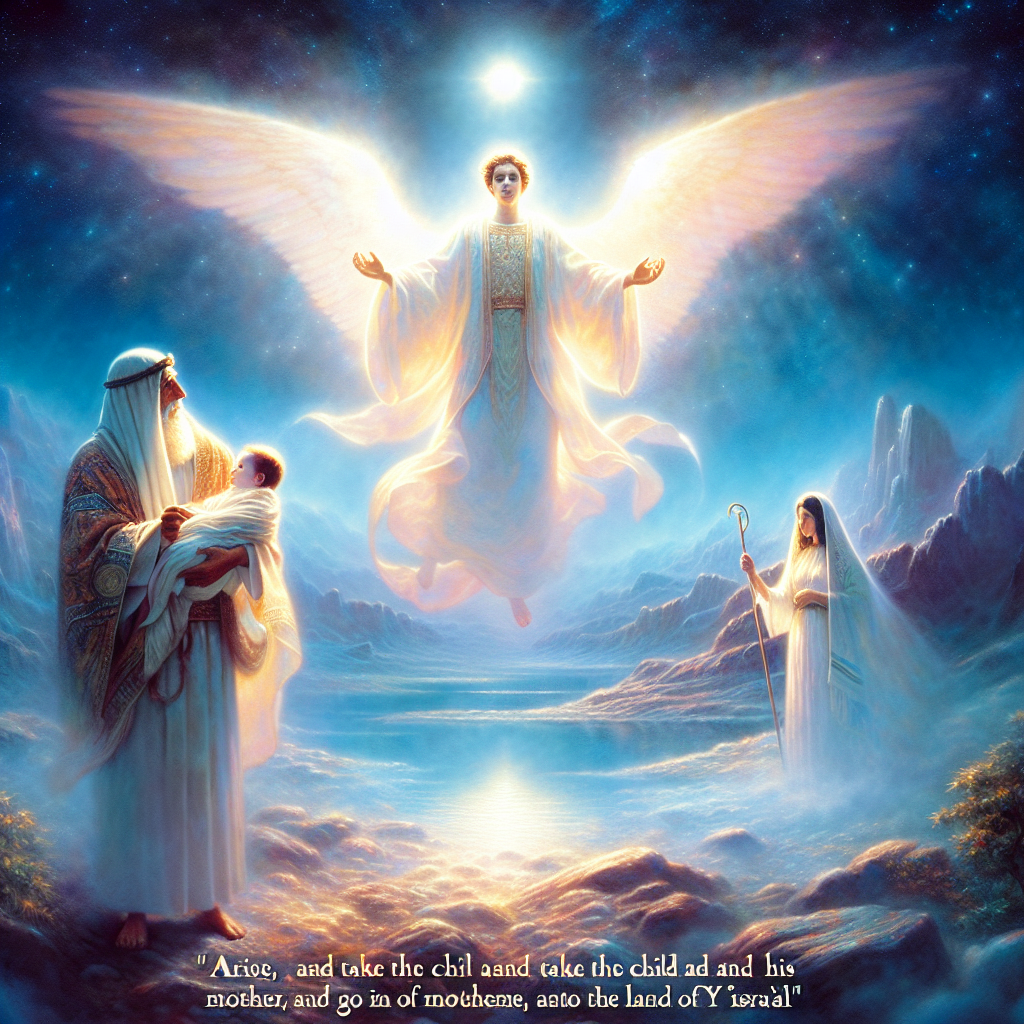 AN ANGEL APPEARED IN A DREAM to Yosěph saying, “Arise, and take Blank Meme Template